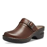 Eastland Women's Mae Clog, Brown, 7 Wide