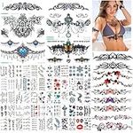 SnailGarden 69 Sheets Temporary Tattoos, Fake Waterproof Tattoos Kits Body Art Sticker, Permanent Removable,for Adults Teens Men and Women