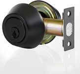 Rulart Double keyed Deadbolt Lock - Keyed on Both Sides, 2-Way Adjustable Cylinder Deadbolt (Privacy/Passage), Satin Stainless Steel(Black, Double Side)