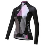 CATENA Women's Cycling Long Sleeve Breathable Jersey Set 3D Padded Long Pants Bike Shirt Bicycle Tights Clothing