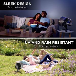 Shark FlexBreeze Pro Cordless Indoor & Outdoor Fan – Misting, 20m Reach, 24hr Runtime, Pedestal/Table, 5 Speeds, Remote, Charcoal Grey
