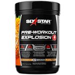 Six Star Pre Workout, Six Star Preworkout Explosion, Pre Workout Powder for Men and Women with Creatine Monohydrate and Beta Alanine for Energy, Focus and Intensity, Energy Powder, Peach Mango (60 Servings)