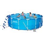 Bestway Steel Pro Frame Set Above Ground Pool - Blue, 15 Ft