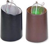 Baitaihem Eyeglasses Holder Stand Protective Glasses Holder For Desks Or Nightstands Pack of 2（Black&Brown）