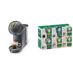 NESCAFÉ DOLCE GUSTO Genio S Touch Automatic Coffee Machine Slate Grey Starter Kit, Including 6 boxes of STARBUCKS Mixed Cup Coffee Pods