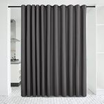 NICETOWN Verical Blinds for Living Room Bedroom Dining Sunroom Basement Wall Divider, Room Dividers Space Screens Partitions, Extra Large Blackout Curtain (1 Pack, 20ft Wide x 8ft Long, Grey)