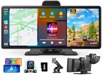 Carplay Screen for Car, Wireless Carplay & Android Auto, 9.3" Portable Carplay Screen with 4K Dash Cam, ADAS, 1080P Backup Camera, GPS Navigation, AirPlay, BT/AUX/FM (H9 Pro Plus)