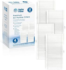 Fette Filter 4 Pack of HEPA Air Filter Compatible with Febreze FRF101B & Honeywell HRF-U HRF201B Filter U for Honeywell HHT270W & HHT290 Series & Febreze air Purifier Models FHT170W, FHT180W, FHT190W