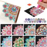 8 Diamond Art Painting Bookmarks Diamond Corner Bookmarks DIY Diamond Art Page Bookmark Lotus Black Crystal Set for Adults Adult Crafts kit Personalized Bookmarks Book Lovers Gifts for Women