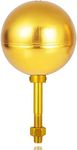 EKEV Flagpole Topper Ball Top Ornament - 3 Inch Gold Flag Pole Topper Finial - Aluminum Anodized Finish to Fit for Most Standard US Flag Poles
