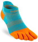 Injinji Women's Lightweight - No-Show Sports Socks, TANGELO, S