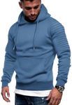 COOFANDY Men's Workout Hoodie Lightweight Gym Athletic Sweatshirt Fashion Pullover Hooded with Pocket Dark Blue M