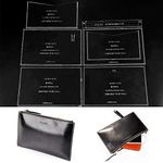 WUTA Unisex Long Wallet Template Clear Acrylic Leathercraft Pattern Set Model for DIY Men Classic Zipper Handbag Lady Clutch WT951