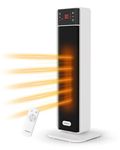 Emperial Electric Heater, 2000W Ceramic Tower Fan Heater, Remote Control, 24H Timer, 75° Oscillation, Adjustable Thermostat, Tip-Over & Overheat Protection, Energy Efficient Space Heater