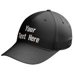 Custom Embroidery Cap Personalised Embroidered Work Hat Any Text Any Thread Colour Workwear Uniform, One Size, Black