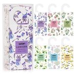 MYARO Sachets for Drawers and Closets Sachet Bags Closet Air Fresheners Hanging Large 12 Packs Potpourri Bags Long-Lasting 6 Scents Option- Lavender, Rose, Jasmine, Ocean, Vanilla, Lily