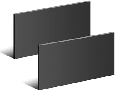 HDPE Plastic Sheet, HDPE Sheet 1/2" Thick, Size 6" x 12", High Density Polyethylene Solid Block for DIY Projects for Machining Home (Black, 2 Pcs)