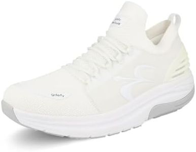 GDEFY Men's MATeeM Cross-Trainer 12 M US - Hybrid VersoShock Performance Proven Pain Relief Shoes with Support White