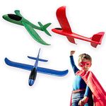 xwin sportseries Catapult Airplane Toy, Larger (48cm) Hand Thow Foam Glider Plane, Flying Toy for Kids, Outdoor Sport Gift (Pack of 2 Random Colors)