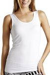 Bonds Women's Underwear Cotton Blend Stretchy Chesty Singlet, White, 10