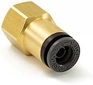 1/8" Female NPT to 1/4" PTC Brass Air Line Fitting - Push to Connect - Accepts 1/4" Air Line