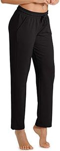 icyzone Sweatpants for Women - Active Joggers Athletic Yoga Lounge Pants with Pockets (S, Black)
