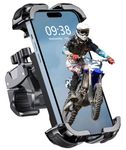 Babacom Bike Phone Holder, Upgrade Motorbike Phone Holder [1s Lock][Secure Protection], 360° Rotatable Phones Holder for Mountain Bike/ATV, Motorbike Handlebar Clamp Mount Riser for 4.7-6.8" Phones