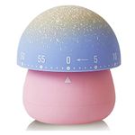 NUOSWEK Mechanical Kitchen Timer, Cute Mushroom Timer for Kids, Wind Up 60 Minutes Manual Countdown Timer for Classroom, Home, Study and Cooking (Pink Base)