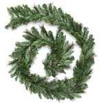 WeRChristmas Victorian Pine Christmas Garland Pvc Decoration, 9 feet - Green