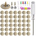 402Pcs Car Roof Headliner Repair Kit, 80pcs Rivets Repair Button，Auto Roof Snap Rivets Retainer for Interior Ceiling Cloth Fixing Repair Buckle with Installation Tool and Fit All Cars (Beige Grid)