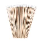 Beaupretty Long Wooden Cotton Swabs Cleaning Sterile Sticks Disposable Cotton Tip Swabs Applicators for Medicine Beauty,200pcs,6inch