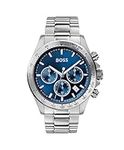 BOSS Chronograph Quartz Watch for Men with Silver Stainless Steel Bracelet - 1513755