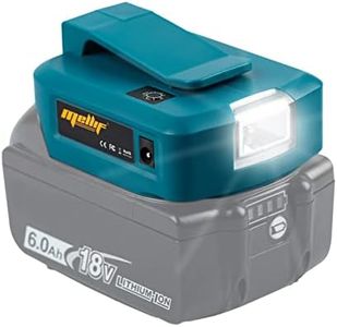 Battery Adapter for Makita 18V Battery USB Charger & 12v DC Port & LED Work Light - Power Source Supply for Makita Lithium-ion Battery (Battery Not Included)