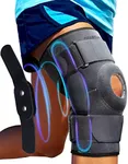 Sparthos Knee Brace - Relieves ACL, MCL, Meniscus Tear, Arthritis, Tendons Pain - Open Patella Design with Dual Hinges - Patellar Compression Support, Plus Size Fit - For Men and Women (XXX-Large)