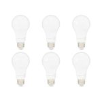 Amazon Basics 100W Equivalent, Soft White, Dimmable, 10,000 Hour Lifetime, A19 LED Light Bulb | 6-Pack