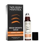 Nourish Mantra Brow Growth Serum | eyelash serum for Brow and lash Hairs Growth, volume & Thickness | Formulated with Redensyl, Biotin, Peptides & Amino Acids | 100% Eye Safe & Fragrance Free - 10 ml