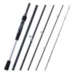 Goture 8'9" Travel Spin Fishing Rod, 6 Piece Protable Ultralight Fishing ROS, 24T Carbon Fiber Spining Rod, SIC Silicon Carbide Ceramic Guide Ring, Saltwater Freshwater Trout Bass Walleye Pike