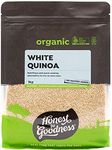 Honest to Goodness, Organic White Quinoa, 1kg - A Naturally Nutritious Seed, Plant-Based Goodness. A Staple Alternative Perfect For Any Dish. Protein-Rich Superfood.