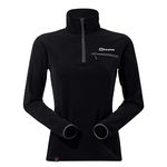 Berghaus Womens Prism 2.0 Micro Half Zip Fleece Jacket - Black - UK 12