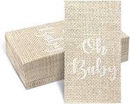 60 Pcs Burlap Printed Napkins, Oh B