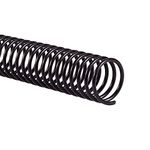 GBC Binding Spines/Spirals/Coils, 22mm, 175 Sheet Capacity, 4:1 Pitch, Color Coil, Black, 100 Pack (9665100G)