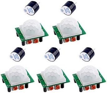 Geekstory 5PCS HC-SR501 PIR Infrared IR Sensor Body Motion Module DC 4.5-20V + 5PCS 5V Electromagnetic Active Buzzer for Arduino Raspberry Pi