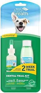 Tropiclean Fresh Breath Dental Trial Kit for Dogs with Teeth Cleaning Gel and Dental Health Water Additive Solution