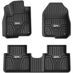 3W Floor Mats Fit for Honda CR-V 2017-2022 (Include Hybrid) TPE All Weather Custom Fit Floor Liner for Honda CRV 1st and 2nd Row Full Set Car Mats Black