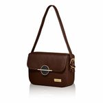 Fargo PU Women's Sling Bag Cross-Body Handbag For Girls (Brown)