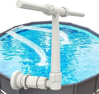 Pool Fountain for Above and In-Ground Pools, Dual Spray Waterfall Sprinkler Fountain, Above Ground Pool Accessories, Adjustable Waterfall Cooling and Relaxation