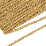 FINGERINSPIRE 27 Yards Metallic Braid Lace Trim Gold Sewing Centipede Braided Lace 3/8" Wide Decorated Gimp Trim DIY Craft Sewing Accessories for Wedding DIY Clothes Jewelry Crafts Home Decor