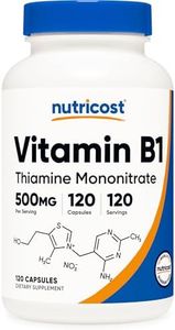 Nutricost Vitamin B1 (Thiamine) 500mg, 120 Capsules