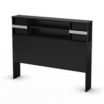 South Shore Step One Collection Full Bookcase Headboard, Pure Black