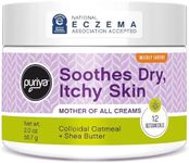 Puriya National Eczema Association Accepted Cream 2 oz, Dry Itchy Skin Relief, Colloidal Oatmeal Lotion, For Kids, Adults, Face, Hands, Mother of All Creams, Plant-Based Hydration,No Fragrance Added